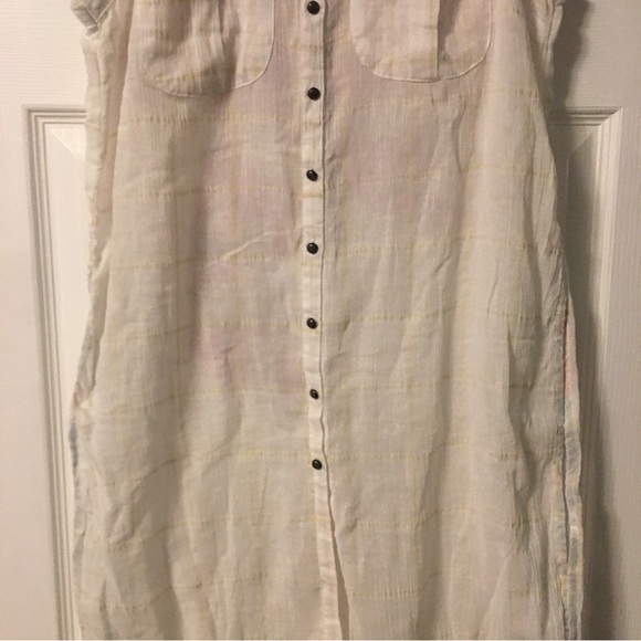 Aratta Silent Journey White Plaid Button Up Tunic - Picture 5 of 15
